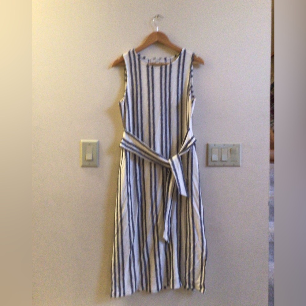 Loft Striped Midi Dress